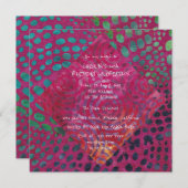 Verjaardagsfeestje Batik Tropisch Abstract Roze Pa Kaart (Voorkant / Achterkant)