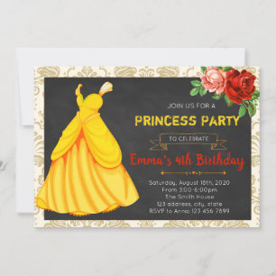 verjaardagsfeestje Beauty princess Kaart