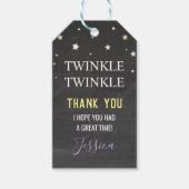 Verjaardagsfeestje Bedankt Labels Twinkle Twinkle Cadeaulabel (Voorkant)