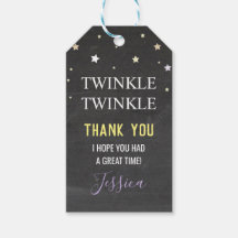 Verjaardagsfeestje Bedankt Labels Twinkle Twinkle