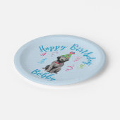 Verjaardagsfeestje Bedlington Terrier papieren Bor Bordje (Gekanteld)