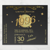 Verjaardagsfeestje bierlabelset 1996 30 jaar bier etiket (Enkel label)