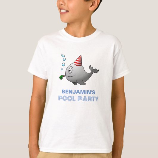 Verjaardagsfeestje bij het Zwembad T-shirt (Voorkant)