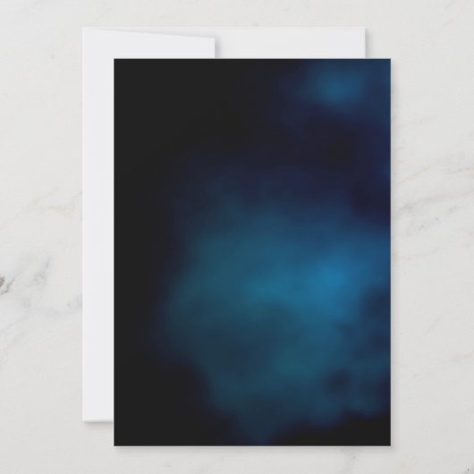 Verjaardagsfeestje blauwe hemel roze bloemen kaart (Achterkant)