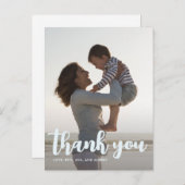 Verjaardagsfeestje Blauwe Jongens Dank je Script F Briefkaart (Voorkant / Achterkant)