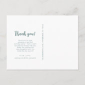 Verjaardagsfeestje Blauwe Jongens Dank je Script F Briefkaart (Achterkant)