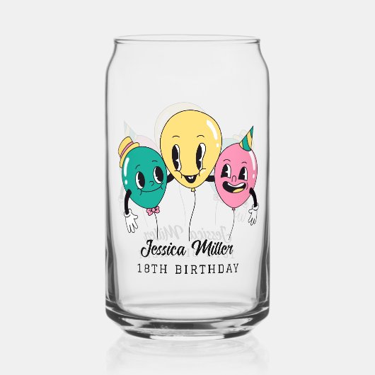 VERJAARDAGSFEestje Blikvorm Glas (Voorkant)