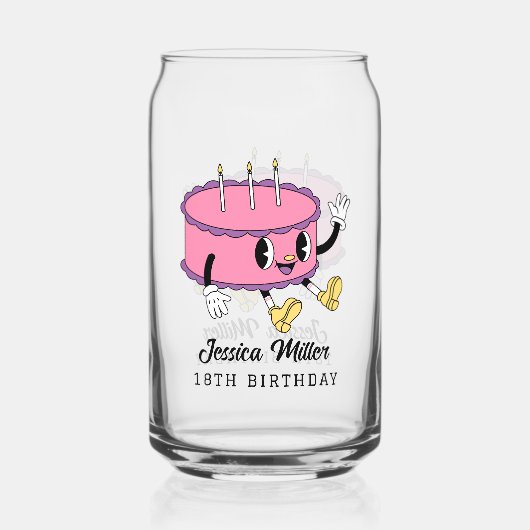 VERJAARDAGSFEestje Blikvorm Glas (Voorkant)