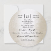 Verjaardagsfeestje Bloemen Elegant Ivoor Rood Groe Kaart (Achterkant)