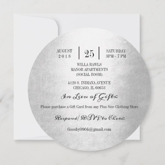 Verjaardagsfeestje Bloemen Waterverf Zilver Groen  Kaart (Achterkant)