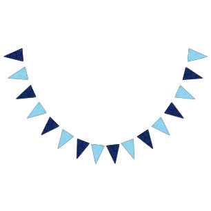Verjaardagsfeestje Blues Confetti voor Kinderen Vlaggetjes