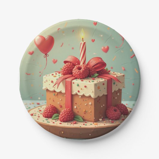 Verjaardagsfeestje Bord (Voorkant)