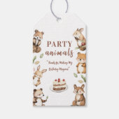 Verjaardagsfeestje bosdieren cadeaulabel (Voorkant)