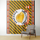 Verjaardagsfeestje Bouw Helm|Zwart & Geel 1e Verja Wandkleed (In situ)