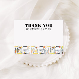 Verjaardagsfeestje Bouwvakker Jongen  Bedankkaart