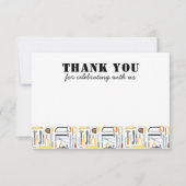 Verjaardagsfeestje Bouwvakker Jongen  Bedankkaart (Voorkant)