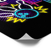 Verjaardagsfeestje bowlen 4 jaar wordt 4 poster (Hoek)