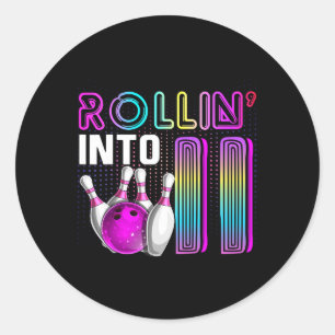 Verjaardagsfeestje bowlen op 11 11e verjaardag ronde sticker