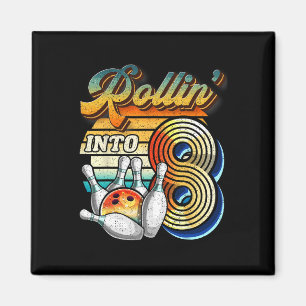 Verjaardagsfeestje bowlen wordt 8 8e verjaardag  magneet