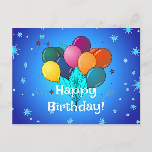 Verjaardagsfeestje Briefkaart (Voorkant)