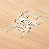 Verjaardagsfeestje Bruh Boy Tiener Wetenschap Them Acryl Uitnodigingen (Laagn)