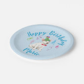 Verjaardagsfeestje Bull Terrier Papieren Bordje (Gekanteld)