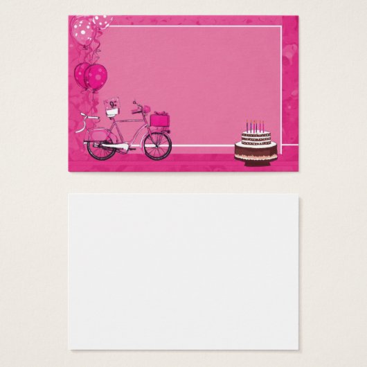 verjaardagsfeestje cadeaubon visitekaartje (Voorkant /achterkant)