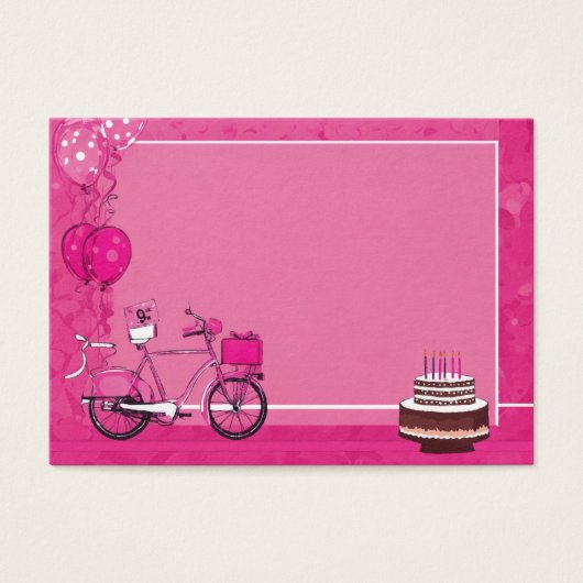 verjaardagsfeestje cadeaubon visitekaartje (Voorkant)