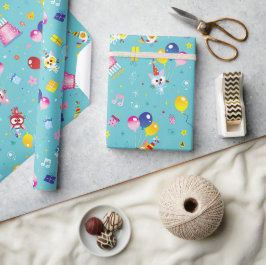 Verjaardagsfeestje cadeaupapier