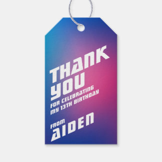 Verjaardagsfeestje cadeautags voor coole jongens cadeaulabel