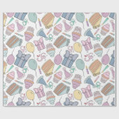 Verjaardagsfeestje Celebration inpakpapier (Vlak)