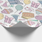 Verjaardagsfeestje Celebration inpakpapier (Hoek)