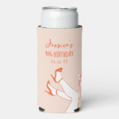 Verjaardagsfeestje coozie aangepaste naam fancy ha (Seltzer Voorkant)