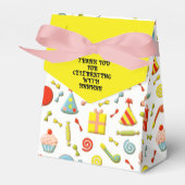 Verjaardagsfeestje dank je bedankdoosjes (Voorkant Zijde)