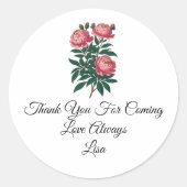 Verjaardagsfeestje Dank Je   Ronde Sticker (Voorkant)