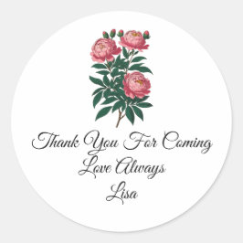 Verjaardagsfeestje Dank Je   Ronde Sticker