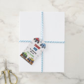 Verjaardagsfeestje dank je wel voor Monster Truck Cadeaulabel (Met Touw)