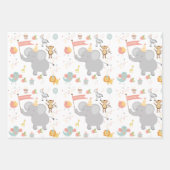 verjaardagsfeestje Dierenthema verjaardag oerwoud Inpakpapier Vel (Voorkant 2)