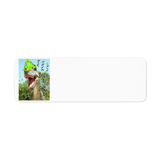 Verjaardagsfeestje Dinosaur Animal Etiket (Voorkant)