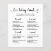 Verjaardagsfeestje Drink Als spel bewerkbare kaart (Voorkant)