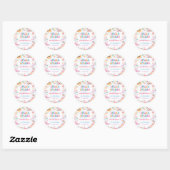 Verjaardagsfeestje Editable Summer Splish Splash Ronde Sticker (Vel)