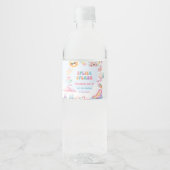 Verjaardagsfeestje Editable Summer Splish Splash Waterfles Etiket (Voorkant)