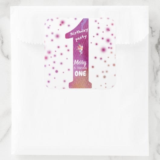 Verjaardagsfeestje Een Waterverf Fairy Sticker (Tas)