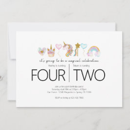 Verjaardagsfeestje - Eenhoorn Thema Kaart