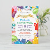 Verjaardagsfeestje eerste Halloween voor baby met Kaart (Staand voorkant)