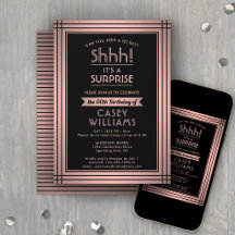 Verjaardagsfeestje Elegant Roze Goud & Zwart