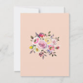 Verjaardagsfeestje Elke Leeftijd Aquarel Bloemen Kaart (Achterkant)