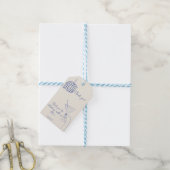 Verjaardagsfeestje fancy Retro Cocktail dank u Cadeaulabel (Met Touw)