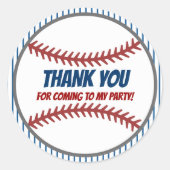 Verjaardagsfeestje favor baseball sticker (Voorkant)
