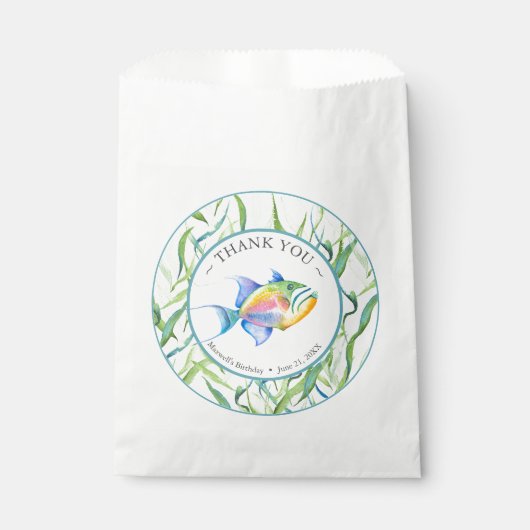 Verjaardagsfeestje Favor Tassen Tropische Vis Bedankzakje (Voorkant)